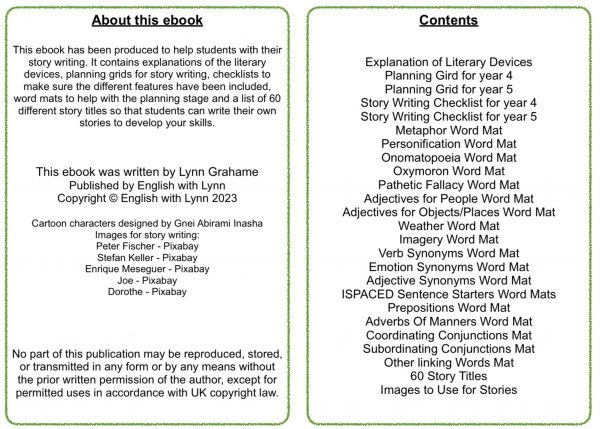 Story Writing Word Mats - Physical Book - Image 2